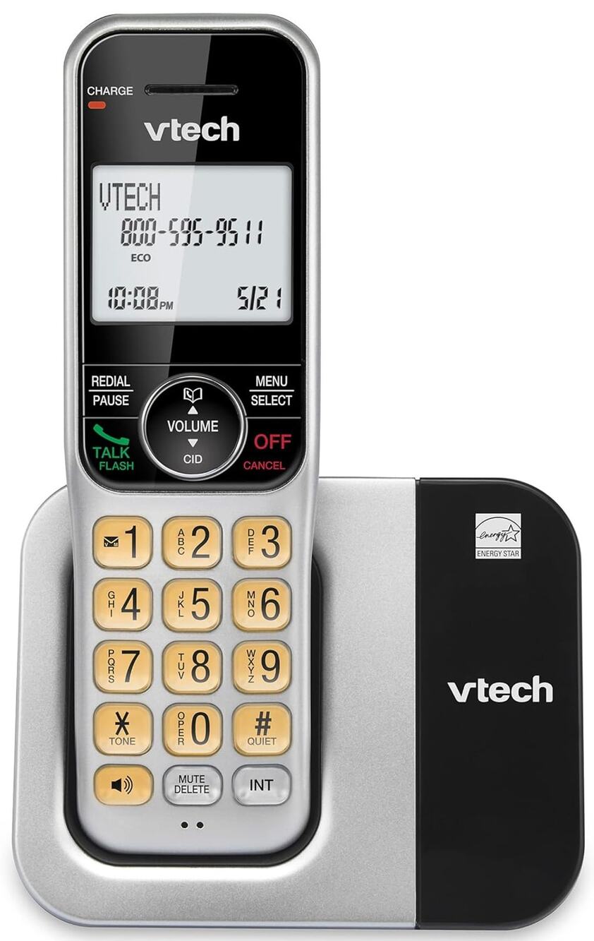 New VTech Cordless Phone System for Home w. Call Block, Large Display & Buttons